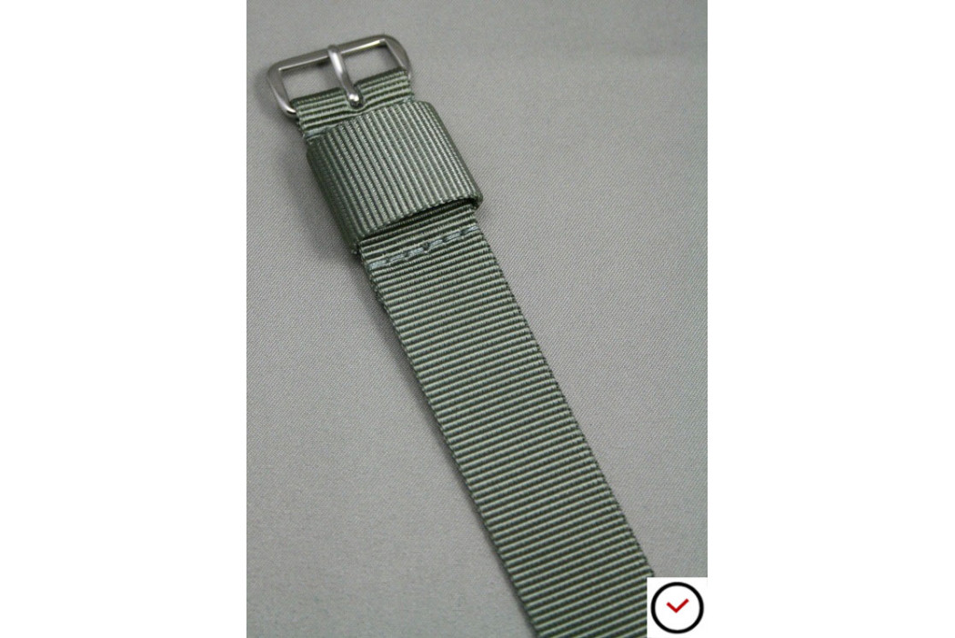 Green Grey US Military nylon watch strap