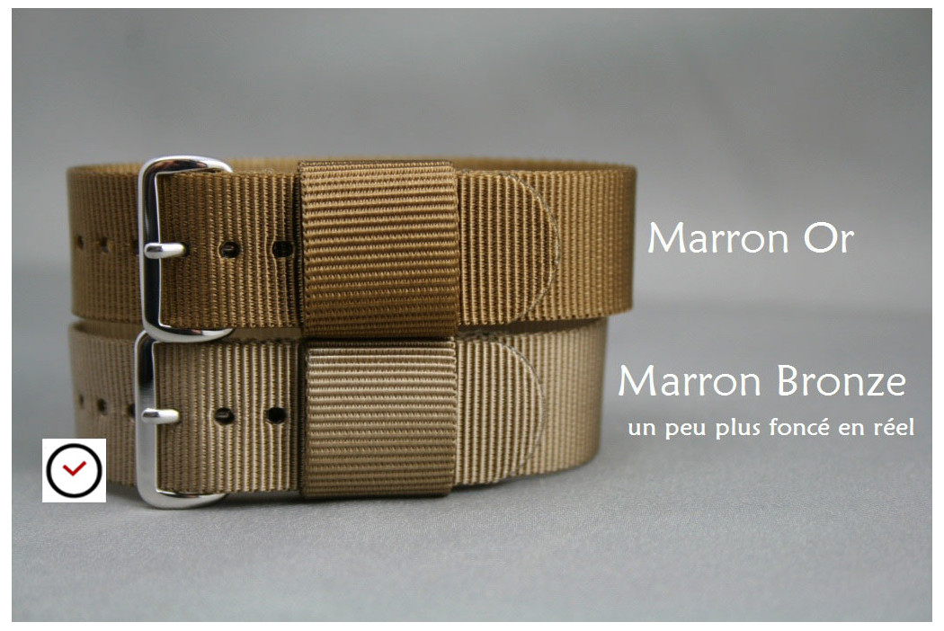 Bracelet nylon US Military Marron Bronze