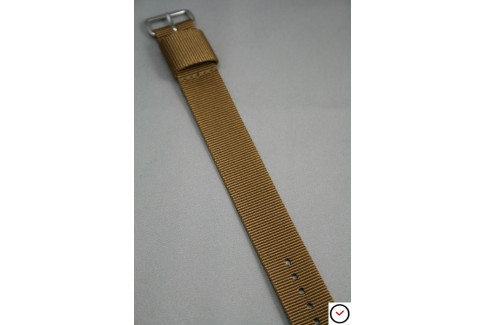 Gold Brown US Military nylon watch strap
