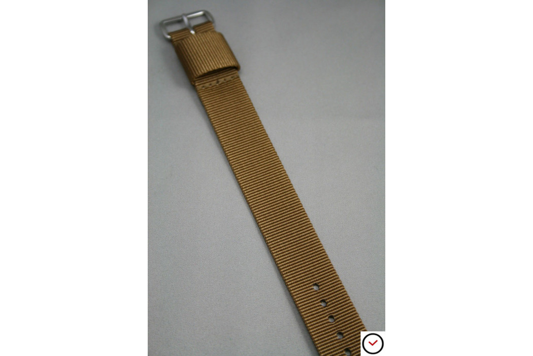 Gold Brown US Military nylon watch strap