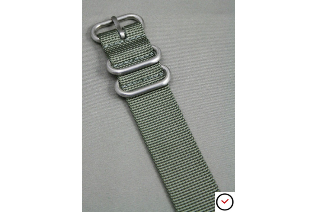 Green Grey ZULU nylon strap (highly resistant fabric)