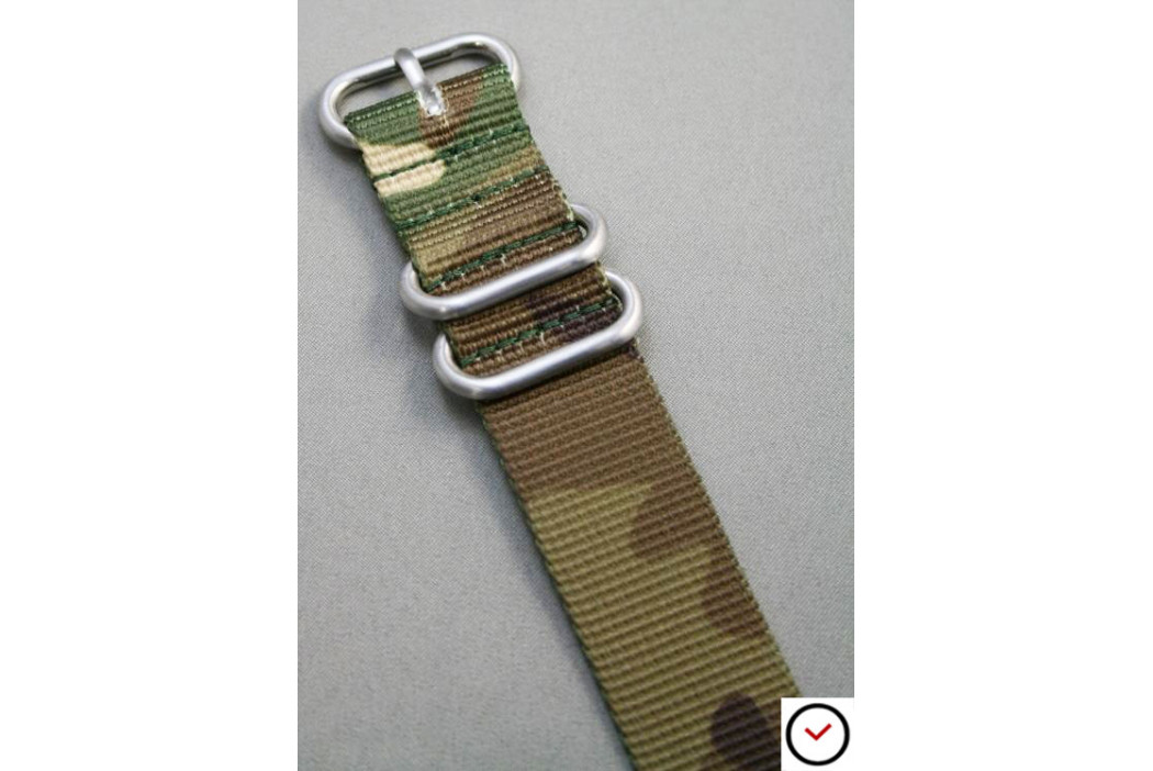 Camouflage ZULU nylon strap (highly resistant fabric)