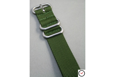 Bracelet nylon NATO ZULU Vert Kaki (Militaire)
