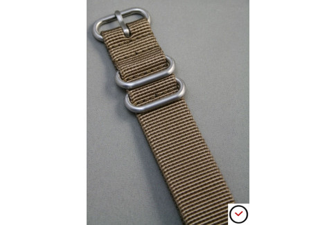 Bronze Brown NATO ZULU nylon strap (highly resistant fabric)