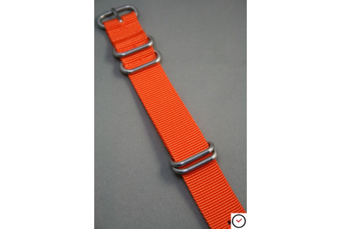 Orange NATO ZULU nylon strap (highly resistant fabric)
