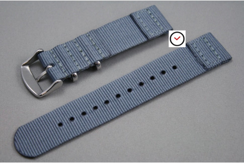 Grey 2 pieces NATO strap (nylon)