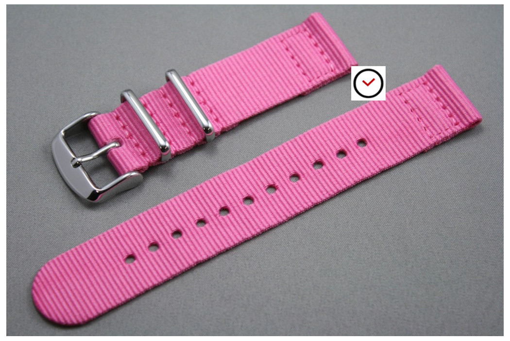 Pink 2 pieces NATO strap (nylon)