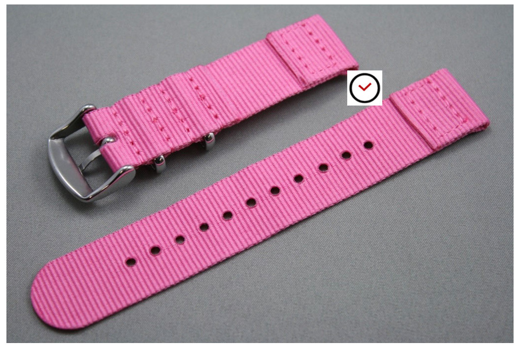 Pink 2 pieces NATO strap (nylon)