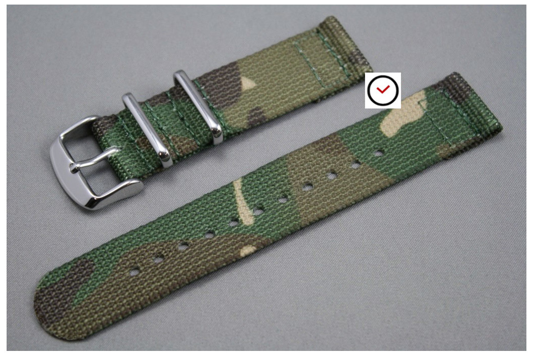 Camouflage 2 pieces NATO strap (nylon)