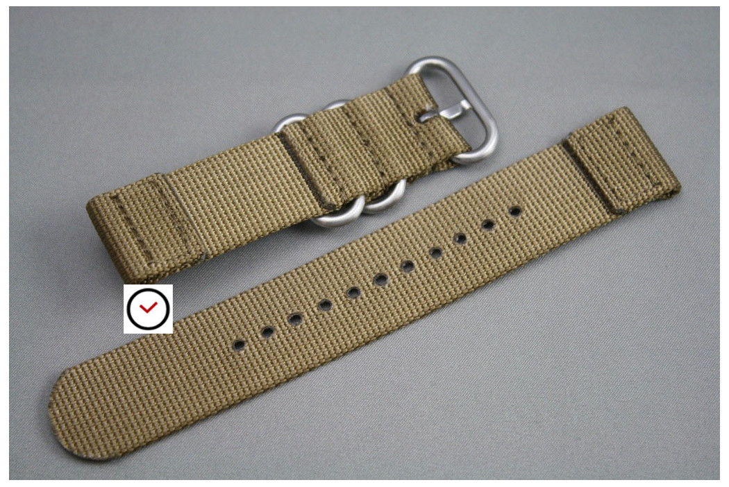 Bronze Brown 2 pieces ZULU strap (highly resistant fabric)
