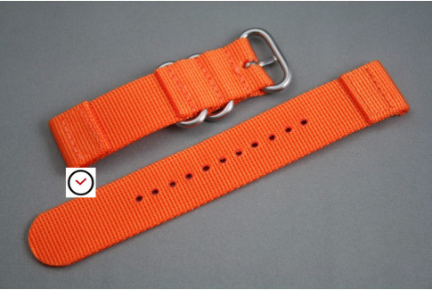 Orange 2 pieces nylon strap (highly resistant fabric)