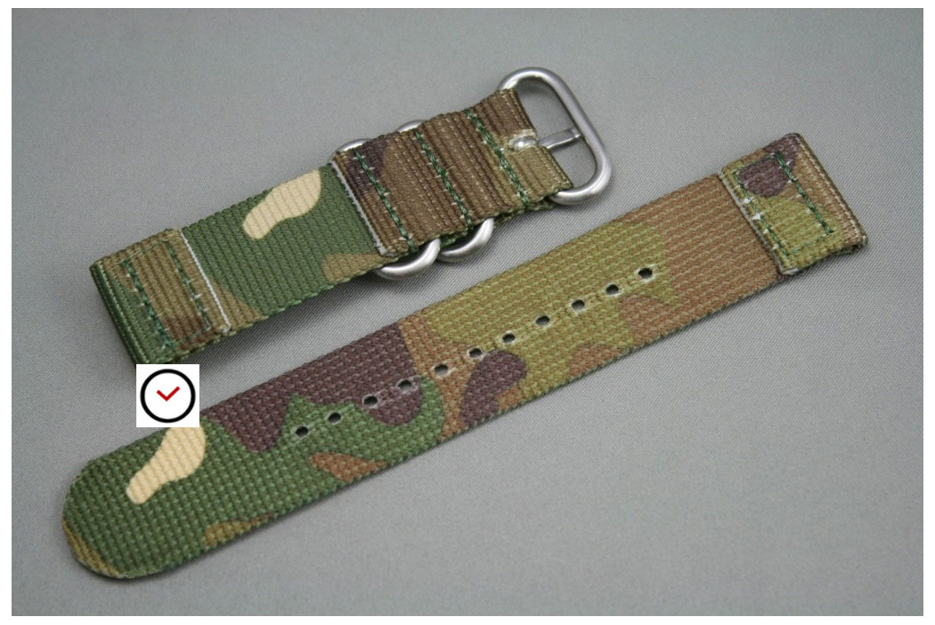 Camouflage 2 pieces nylon strap (highly resistant fabric)