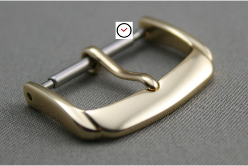 Trendy buckle for watch strap, gold color aluminium