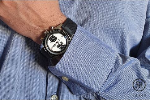Bracelet montre caoutchouc FKM SELECT-HEURE Daytona Noir, montage pompes rapides (interchangeable)
