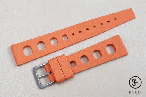 Bracelet montre caoutchouc FKM SELECT-HEURE Racing Orange (dit aussi "Tropic"), montage pompes rapides (interchangeable)