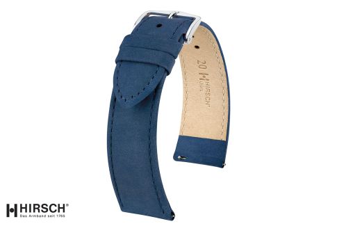 Dark Blue Osiris HIRSCH watch bracelet for women, nubuck effect leather