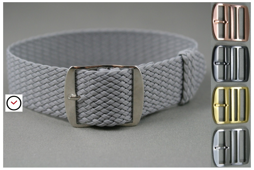 Light Grey braided Perlon watch strap