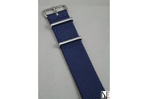Night Blue G10 NATO strap, polished buckle and loops