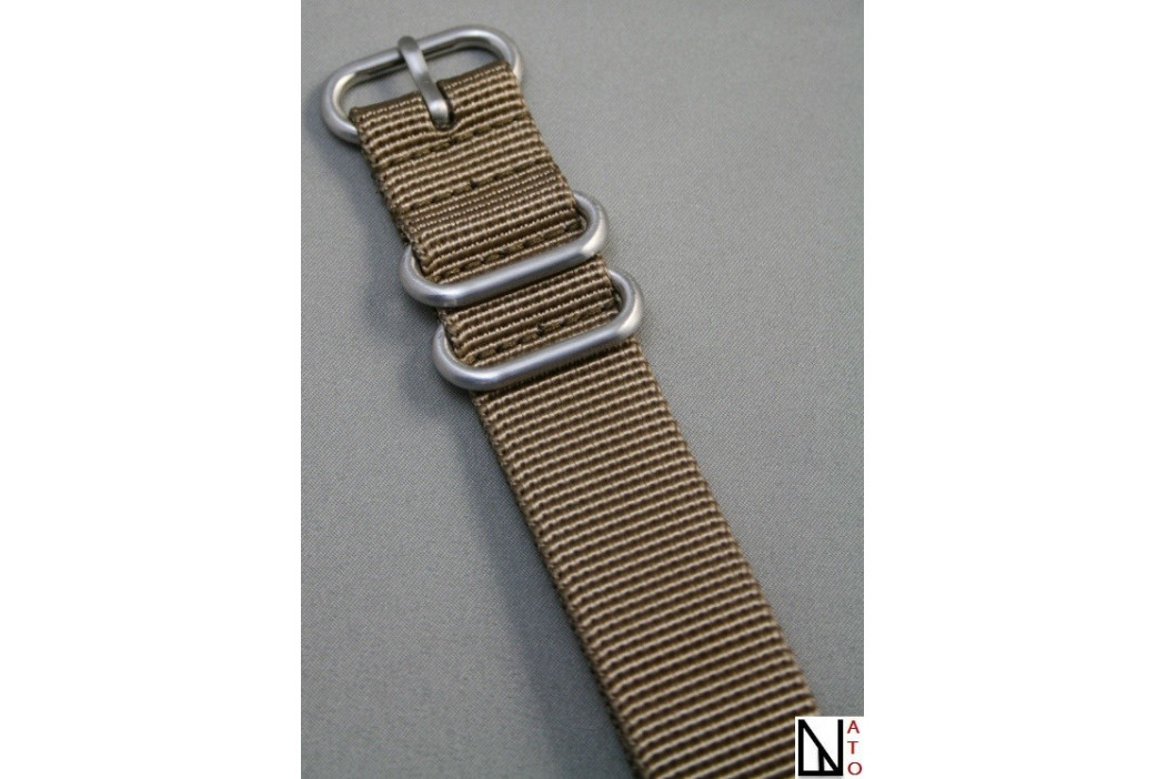 XL Bronze Brown NATO ZULU nylon strap, extra-long (30.5cm)