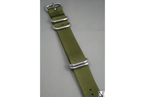 Bracelet nylon NATO ZULU Vert Olive XL, extra-long (30,5cm)