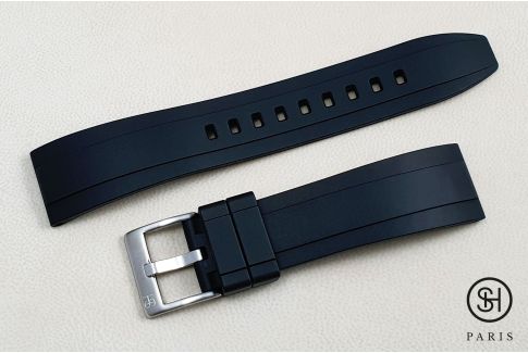 Bracelet montre caoutchouc FKM SELECT-HEURE Sport Noir, montage pompes rapides (interchangeable)