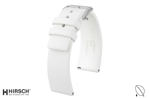 White Pure HIRSCH rubber watch bracelet