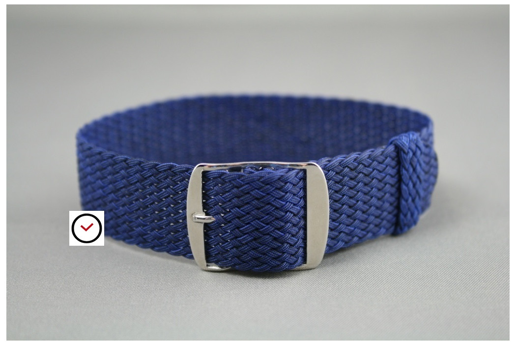 Dark Blue braided Perlon watch strap