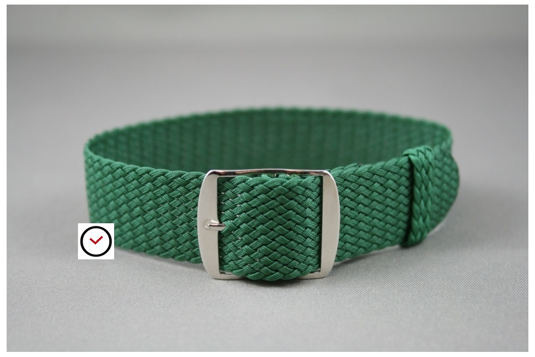 Bracelet montre Perlon tressé Vert