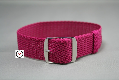 Purple braided Perlon watch strap