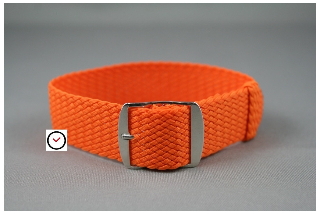 Bracelet montre Perlon tressé Orange