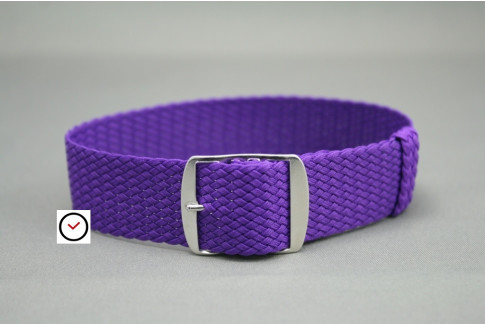 Violet braided Perlon watch strap