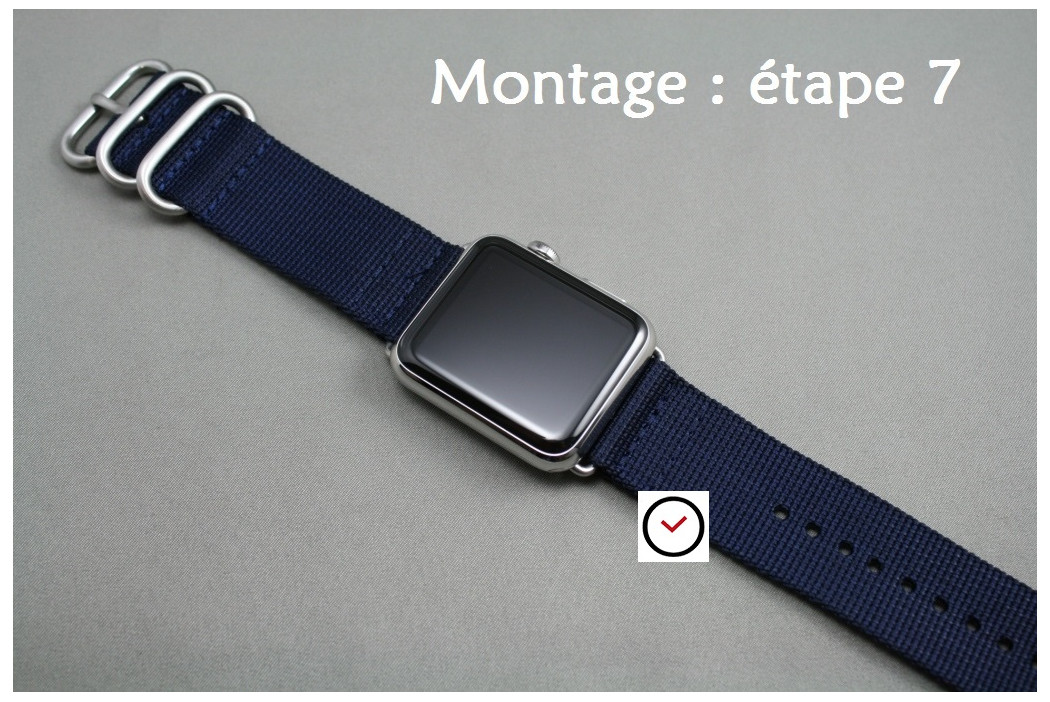 Adaptateurs bracelets acier inox or rose pour Apple Watch 42mm (kit complet)