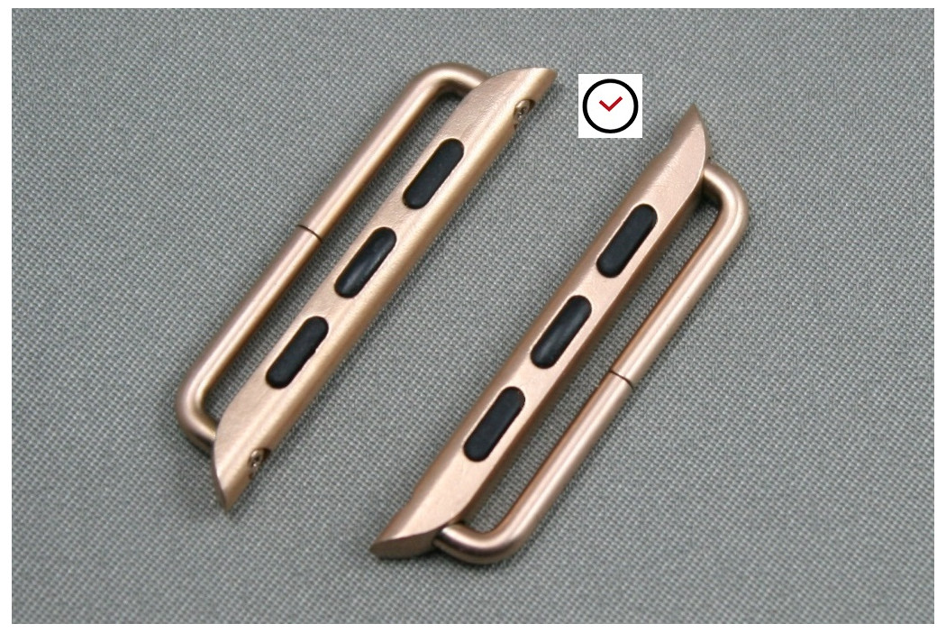 38mm Apple Watch Band Adapters, rose gold stainless steel (complete kit)