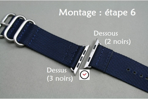 Adaptateurs bracelets acier inox or rose pour Apple Watch 38mm (kit complet)