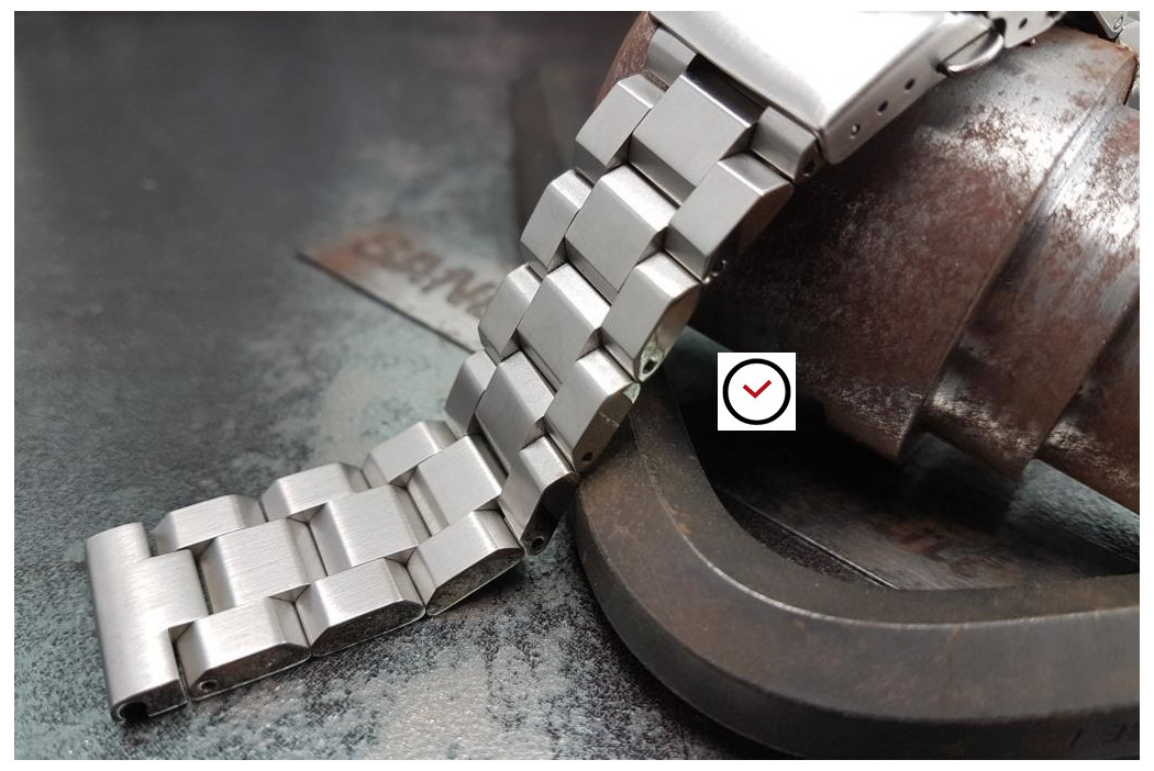 Bracelet montre Super Jubilee en acier inox massif, boucle déployante avec  sécurité (20, 22 mm)
