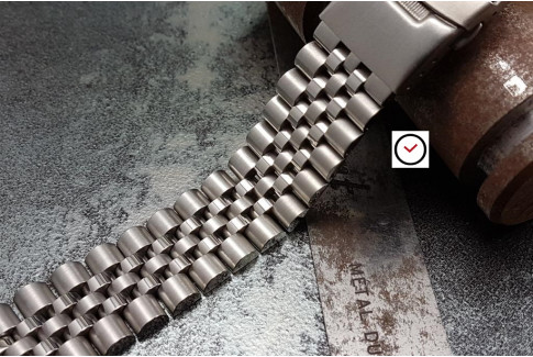 Super Jubilee solid stainless steel watch band (20 & 22 mm), security clasp