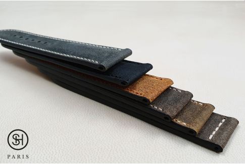Slate Motown SELECT-HEURE leather watch strap (handmade)