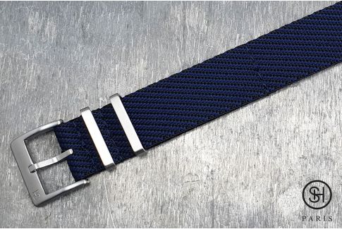 Bracelet montre Nylon Sergé SELECT-HEURE Noir Bleu