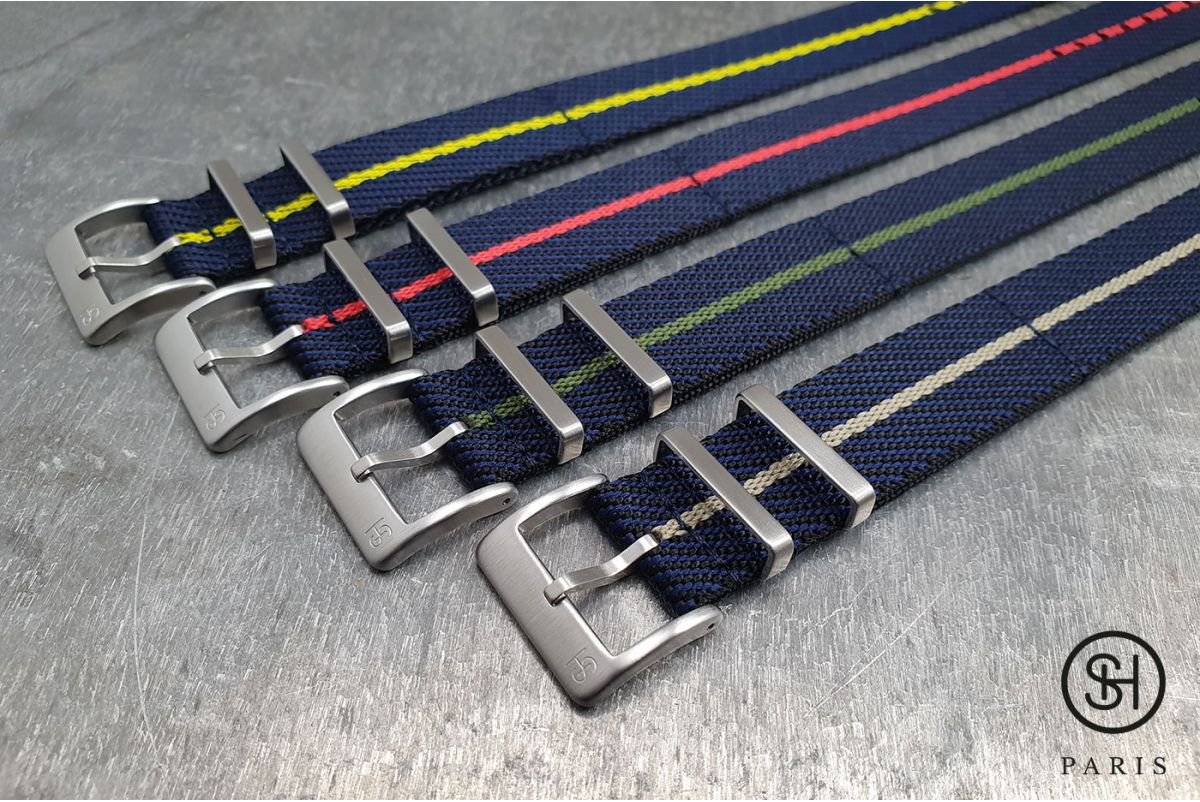 Black Blue Red Serge SELECT-HEURE nylon watch strap