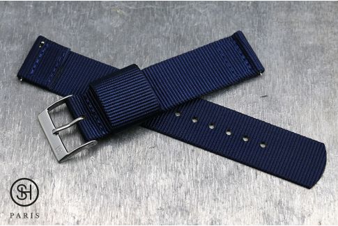 Bracelet montre US Military 2 pièces SELECT-HEURE Bleu Nuit avec pompes rapides (interchangeable)