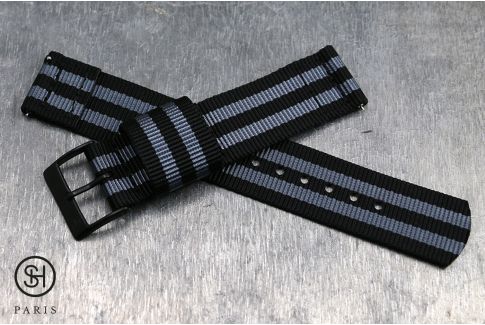 Bracelet montre US Military 2 pièces SELECT-HEURE Bond Craig avec pompes rapides (interchangeable)