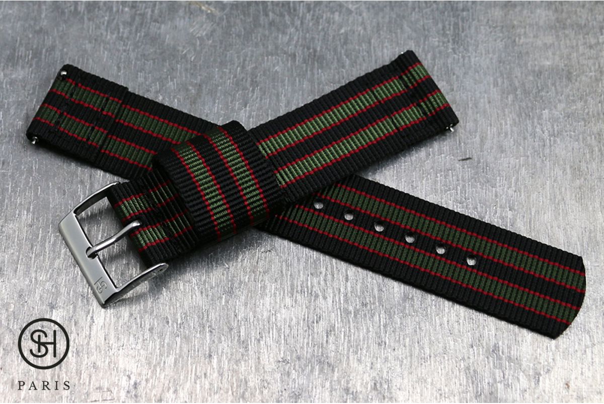 Original Bond SELECT-HEURE 2 pieces US Military watch strap with quick release spring bars (interchangeable)