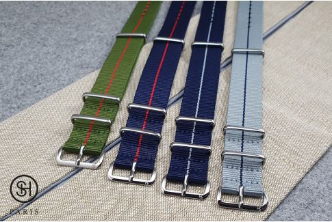 - New York - SELECT-HEURE nylon NATO watch strap, stainless steel unremovable buckle