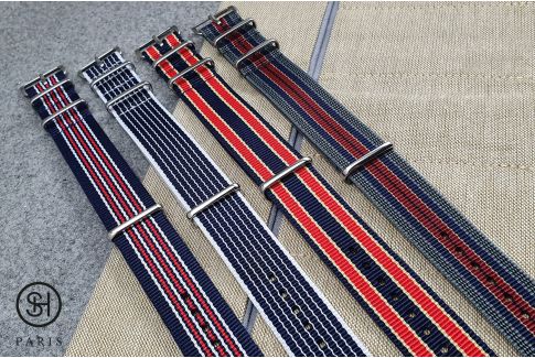 - Oxford- SELECT-HEURE nylon NATO watch strap, stainless steel unremovable buckle