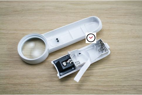 2 Led lighting x15 observation magnifier with handle