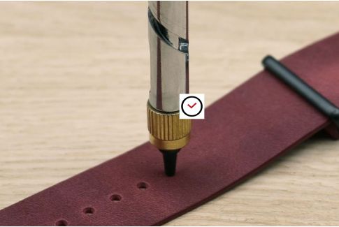 Watch strap hole punching tool (to make/punch holes in watch bands)