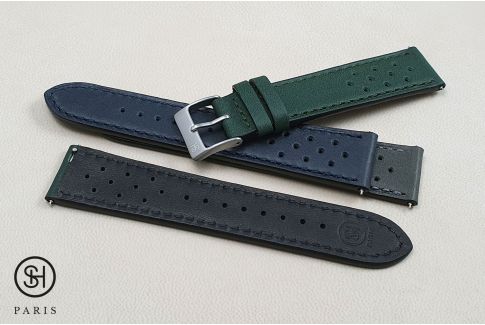 Night Blue Rallye SELECT-HEURE leather watch strap with quick release spring bars (interchangeable)