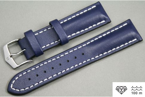 Blue Heavy Calf HIRSCH watch bracelet (waterproof)