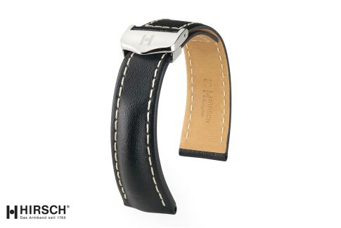 Italian Calfskin leather Navigator HIRSCH deployment watch bands, classics