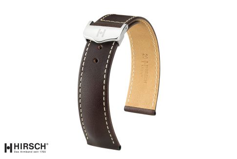 Italian Calfskin leather Voyager HIRSCH deployment watch bands, selection